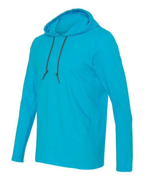 Unisex Softstyle® Lightweight Hooded Long Sleeve T-Shirt
