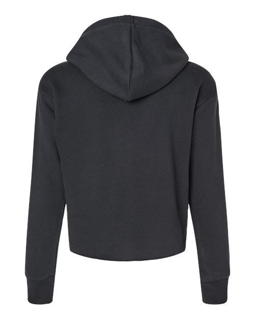 Women's Laguna Sueded Raw Edge Crop Hoodie Sweatshirt – Back
