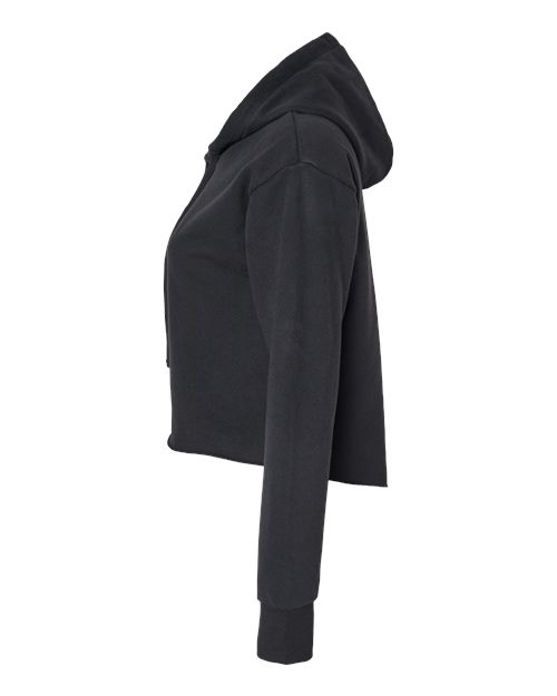 Women's Laguna Sueded Raw Edge Crop Hoodie Sweatshirt – Detail