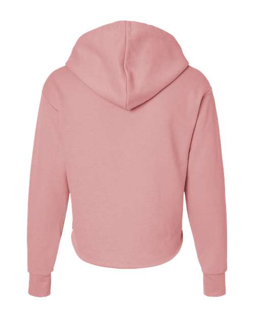 Women's Laguna Sueded Raw Edge Crop Hoodie Sweatshirt