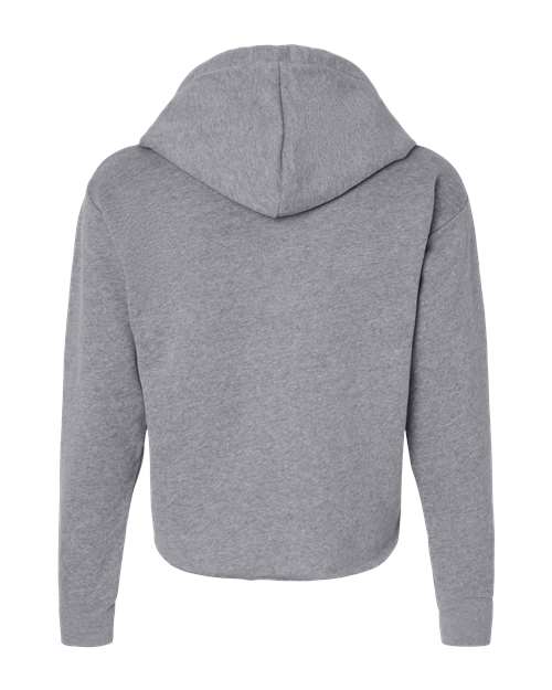 Women's Laguna Sueded Raw Edge Crop Hoodie Sweatshirt