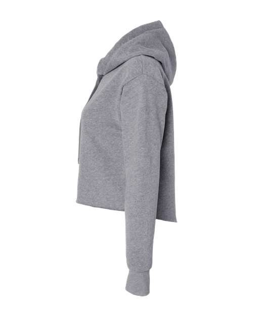 Women's Laguna Sueded Raw Edge Crop Hoodie Sweatshirt