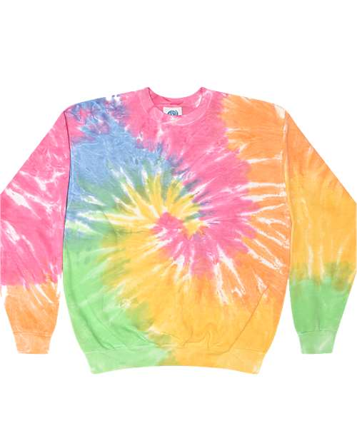 Tie-Dyed Fleece Crewneck Sweatshirt-Colortone