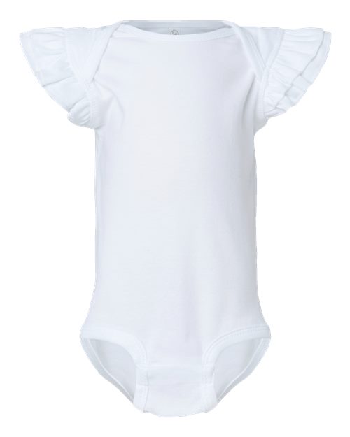 Infant Flutter Sleeve Baby Rib Bodysuit-Rabbit Skins