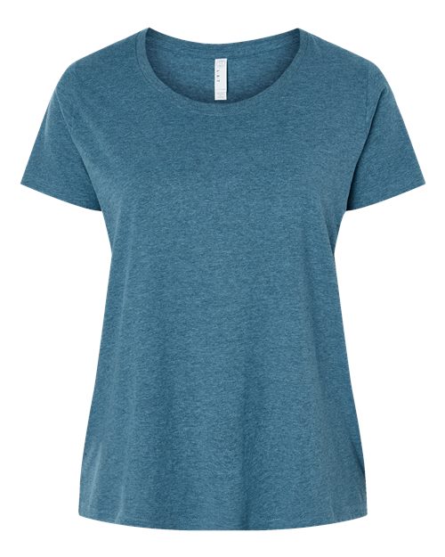 LAT Women's Curvy Collection Fine Jersey Tee 3816