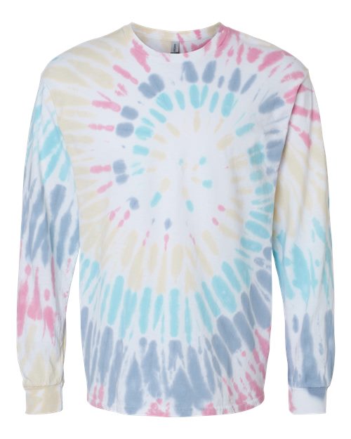 Multi-Color Spiral Tie-Dyed Long Sleeve T-Shirt-Dyenomite