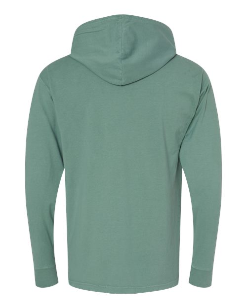 Unisex Garment-Dyed Jersey Hooded Long Sleeve T-Shirt