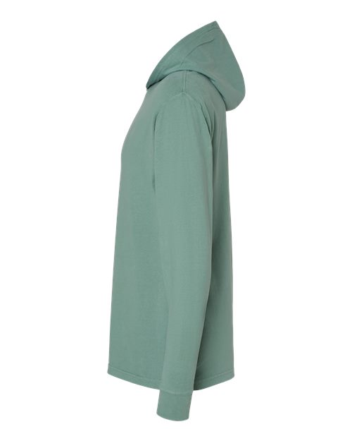Unisex Garment-Dyed Jersey Hooded Long Sleeve T-Shirt
