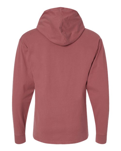 Unisex Garment-Dyed Jersey Hooded Long Sleeve T-Shirt