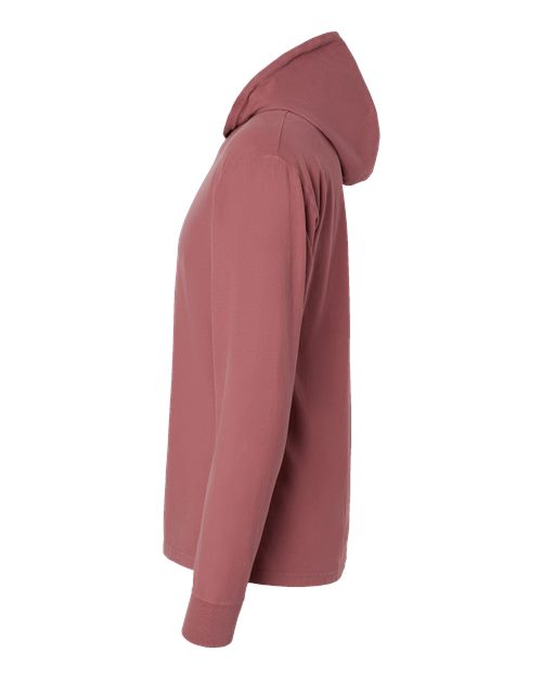 Unisex Garment-Dyed Jersey Hooded Long Sleeve T-Shirt