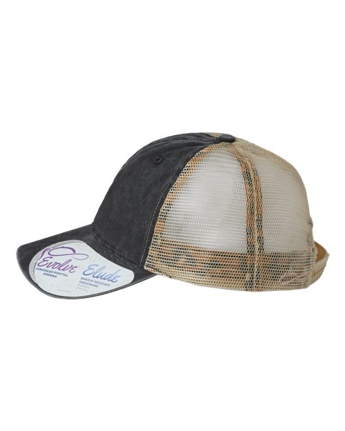 Women's Washed Mesh-Back Cap – Detail