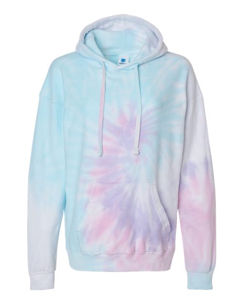 Tie-Dyed Cloud Fleece Hooded Sweatshirt-Colortone