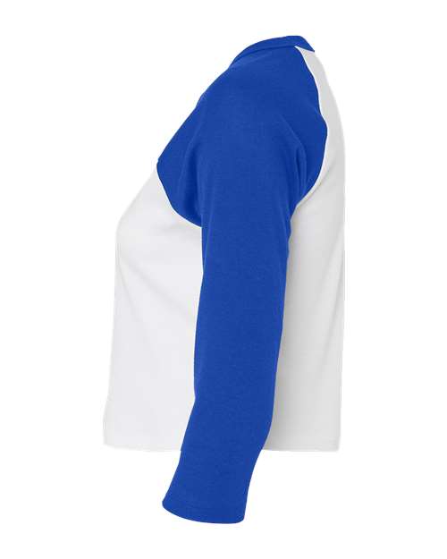 Women's Micro Rib Three-Quarter Raglan Sleeve Baby Tee