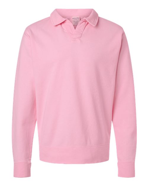 ComfortWash by Hanes Unisex Garment-Dyed Polo Collar Sweatshirt GDH490