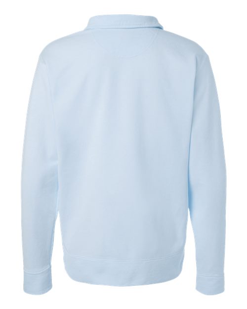 Unisex Garment-Dyed Polo Collar Sweatshirt