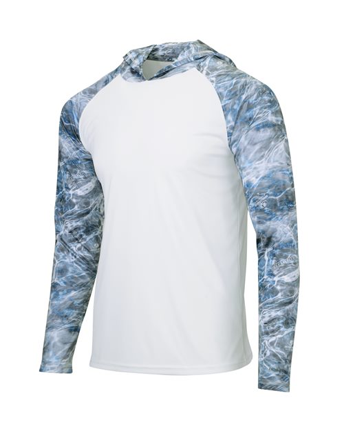 Men's Biloxi Performance Colorblocked Hooded Long Sleeve T-Shirt view 4
