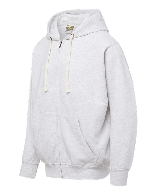 Unisex Vintage Fleece Full-Zip Hooded Sweatshirt – Detail