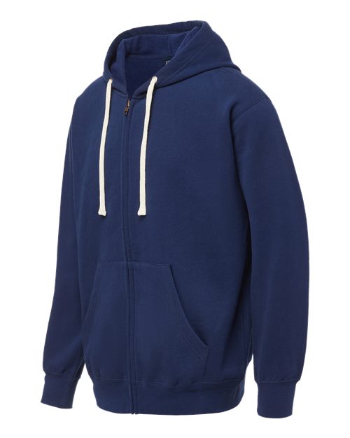 Unisex Vintage Fleece Full-Zip Hooded Sweatshirt
