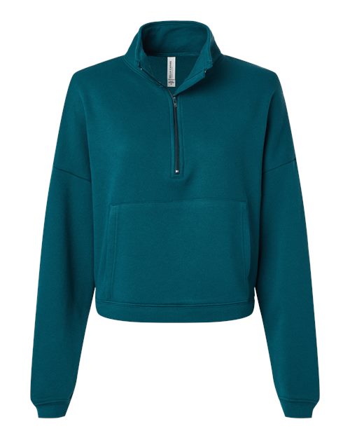 Women&#63;s Sponge Fleece Half Zip Pullover-BELLA &#43; CANVAS
