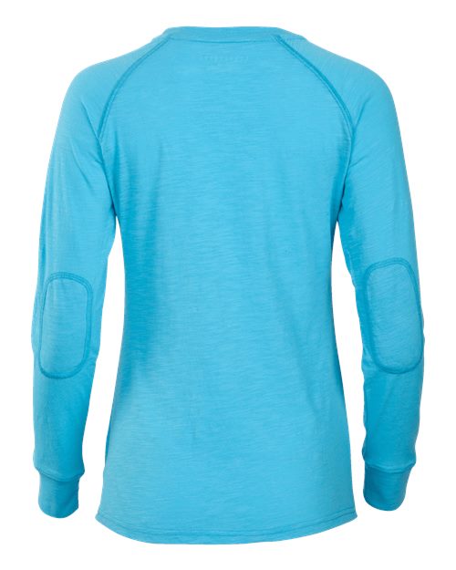 Women's Solid Preppy Patch Long Sleeve T-Shirt