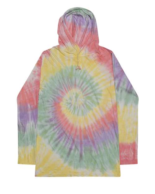 Unisex Tie-Dyed Hooded Long Sleeve T-Shirt
