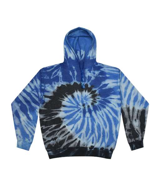 Unisex Tie-Dyed Cloud Inside-Out Fleece Hooded Sweatshirt – Front