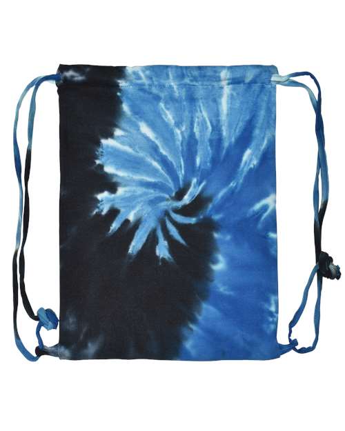 Tie&#45;Dyed Drawstring Backpack-Colortone