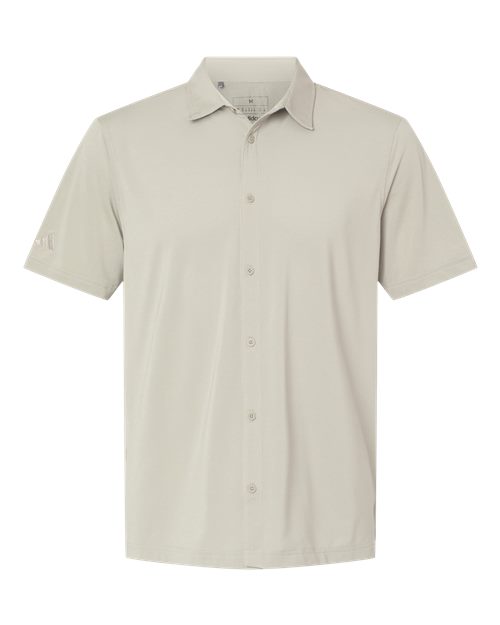 Button Down Short Sleeve Shirt-Adidas