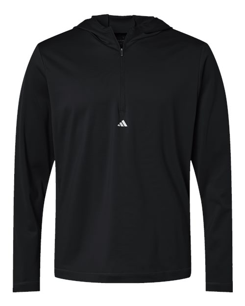 Lightweight Performance Quarter-Zip Hooded Pullover-Adidas