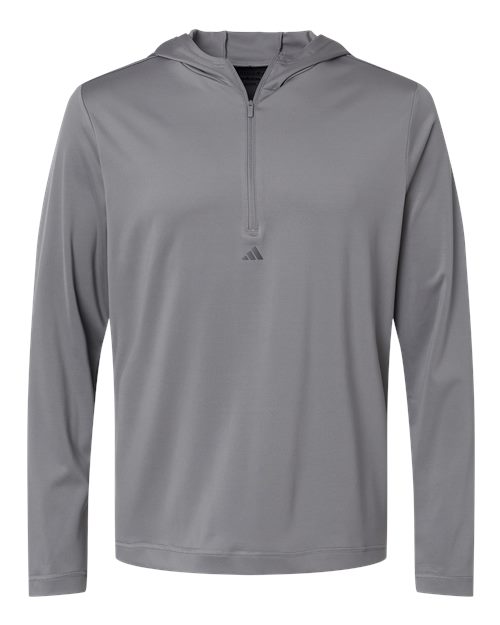 Lightweight Performance Quarter&#45;Zip Hooded Pullover-Adidas