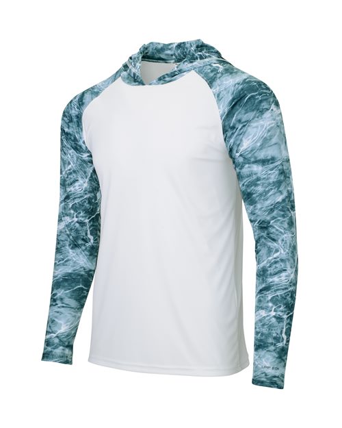 Men's Biloxi Performance Colorblocked Hooded Long Sleeve T-Shirt