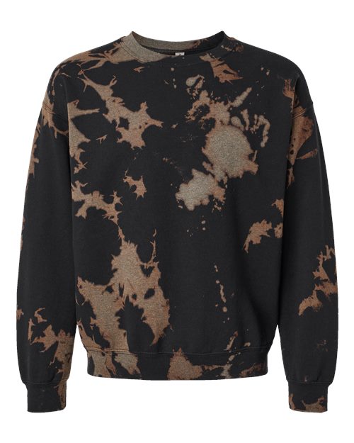 Essential Fleece Bleach Wash Crewneck Sweatshirt-Dyenomite