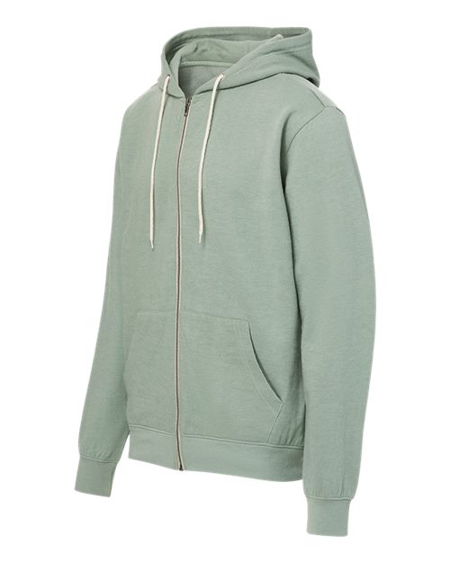 Unisex Retro Heather Full-Zip Hooded Sweatshirt