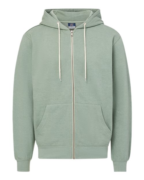 Unisex Retro Heather Full-Zip Hooded Sweatshirt