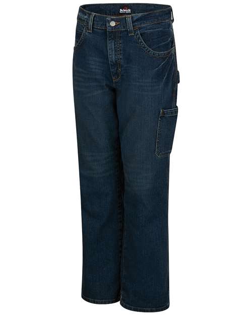 Men's Extended Sizes Stretch Denim Dungaree Jeans