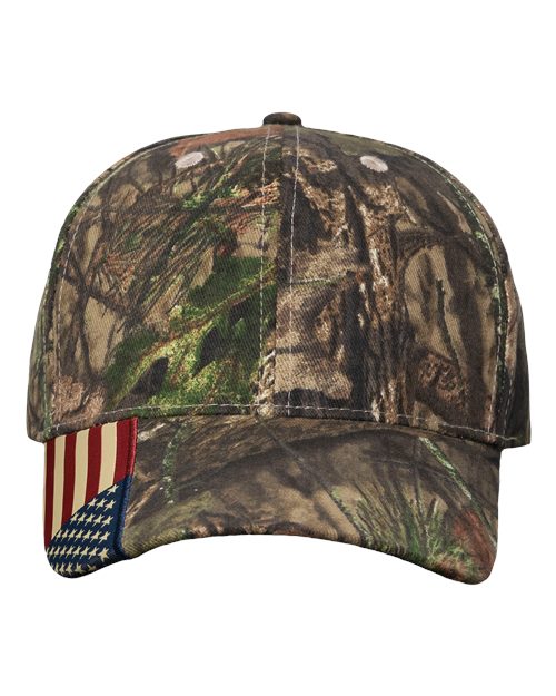 Camo Woven USA Flag Cap-Kati