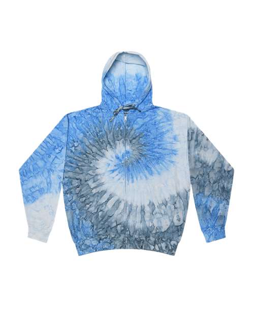Unisex Tie-Dyed Full-Zip Hooded Sweatshirt