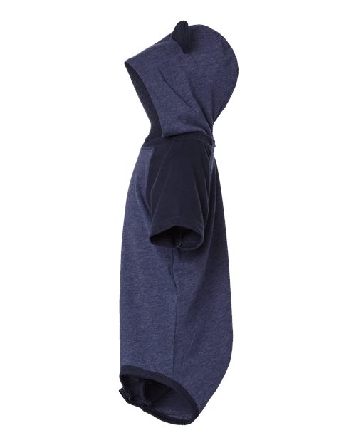 Infant Fine Jersey Raglan Bodysuit with Hood & Ears