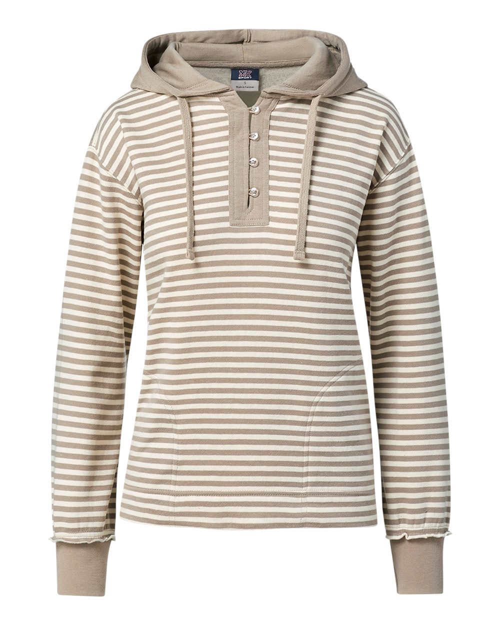 MV Sport W24128 - Women's Alina Henley Hooded Sweatshirt