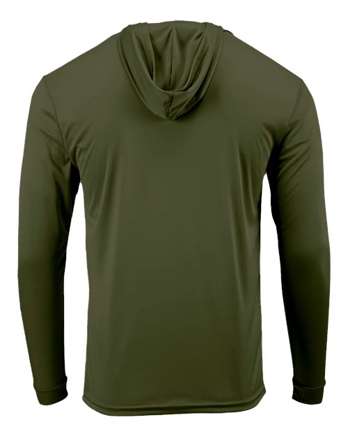 Unisex Bahama Performance Hooded Long Sleeve T-Shirt – Back