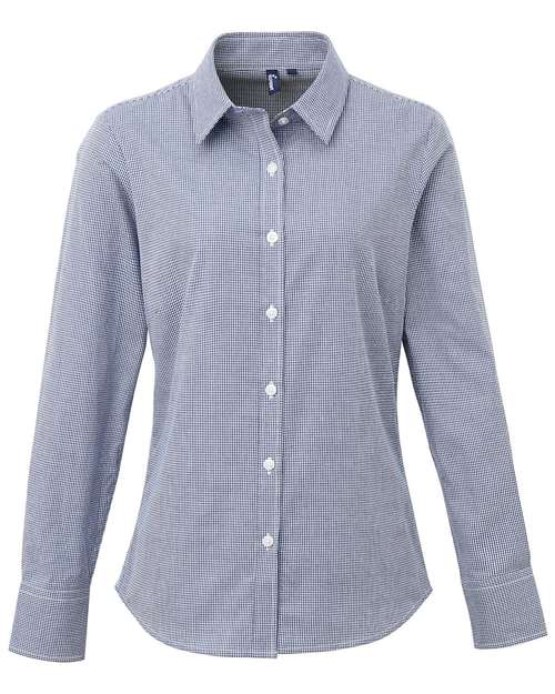 Women's Microcheck Gingham Cotton Shirt