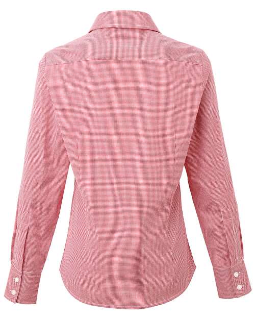 Women's Microcheck Gingham Cotton Shirt