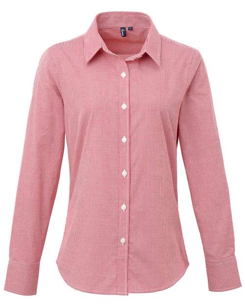 Women's Microcheck Gingham Cotton Shirt
