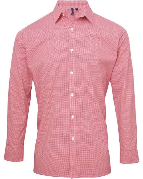 Men's Microcheck Gingham Cotton Shirt