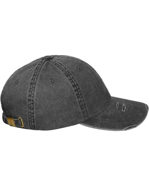 Classic Pigment Distressed Dad Hat – Detail