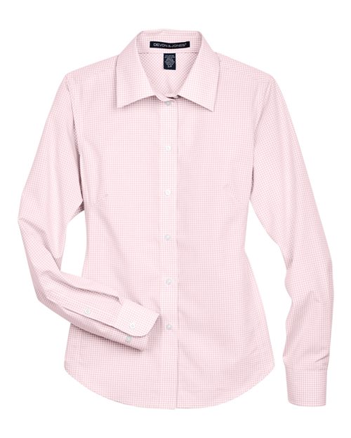 Women&#39;s Crown Collection&#174; Gingham Check Woven Dress Shirt-Devon &#38; Jones