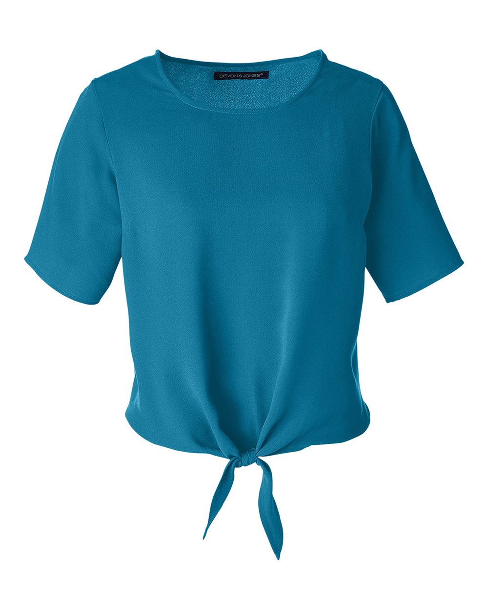 🔥 Devon & Jones Women Perfect Fit Tie Front Blouse Shirt Up To 3XL DP617W - Picture 17 of 37