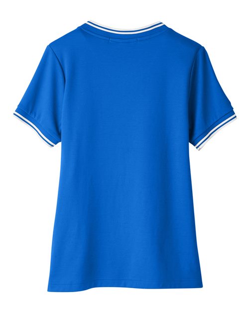 Women's CrownLux Performance® Plaited Tipped V-Neck Shirt