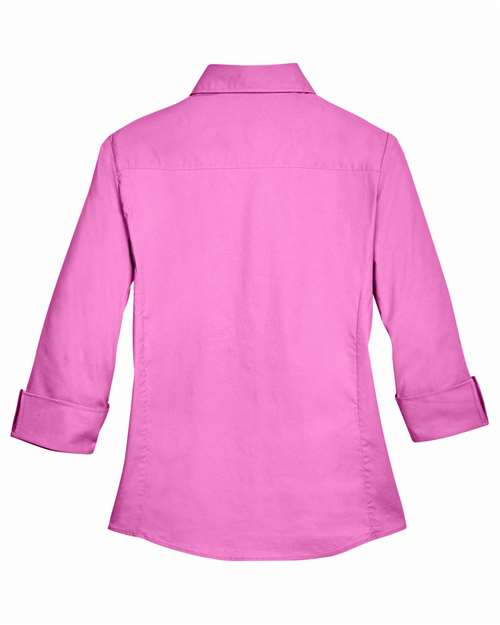Women's Perfect Fit™ Three-Quarter Sleeve Stretch Poplin Dress Shirt