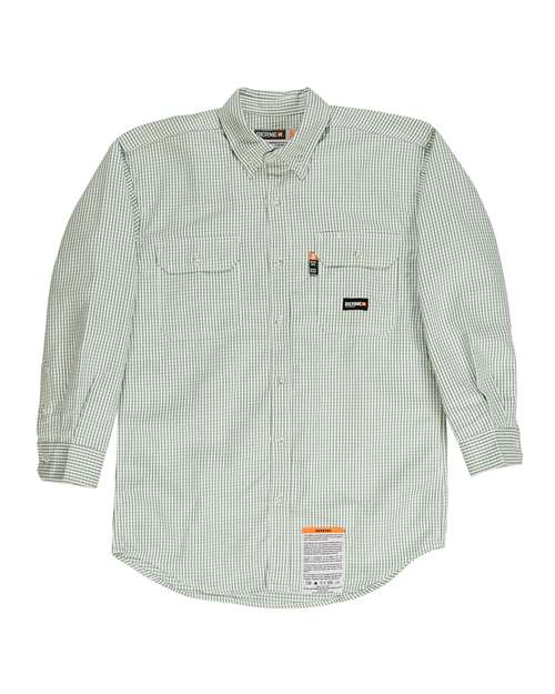 Men's Tall Flame-Resistant Down Plaid Work Shirt
